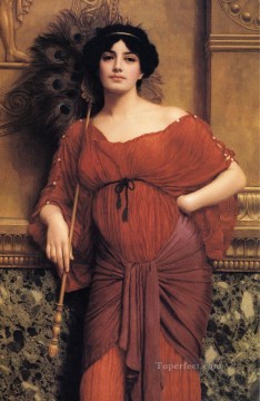  classicist Canvas - Roman Matron 1905 Neoclassicist lady John William Godward